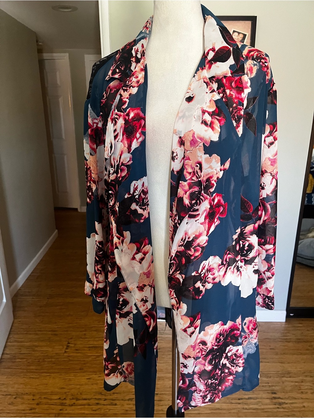 Band of Gypsies Teal Open Front Kimono - Picture 1 of 7